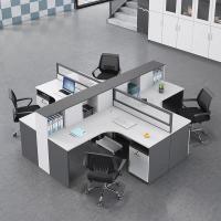 圣想办公家具厂 办公室2人/4人/6人职员屏风办公桌椅子组合 接定制