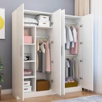 圣想简约现代经济型简易衣柜实木质出租房卧室组装小户型衣橱储物柜子