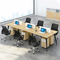 圣想职员办公桌四人位电脑桌办公家具会议桌卡座简约组合办公桌椅可定