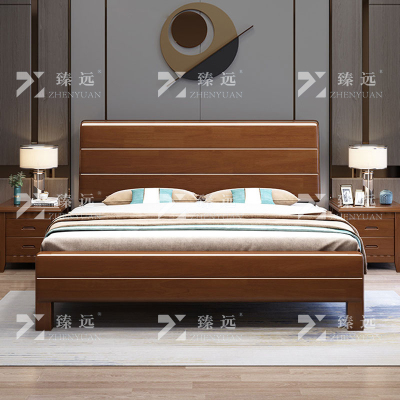 臻远ZY4031125实木床宿舍家具1.5米单人床含两个床头柜