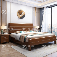 臻远ZY4031124实木床宿舍家具1.5米单人床含一个床头柜