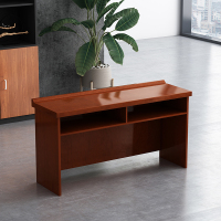 臻远ZY-TZ-01长条桌木质贴皮油漆家具会议桌企业员工培训桌1.8m红胡桃色