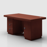 臻远ZY-BGZ-32办公桌实木贴皮油漆办公桌经理桌1.6米