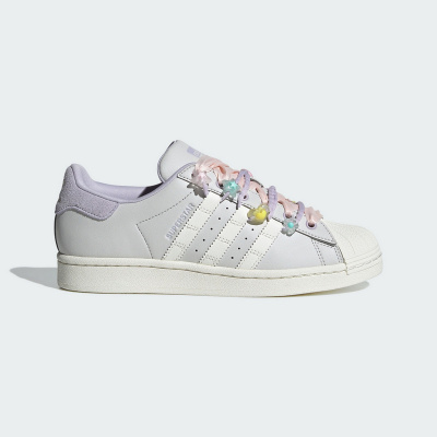 Adidas 阿迪达斯三叶草女鞋SUPERSTAR贝壳头彩色珠丝带运动休闲鞋IF1804