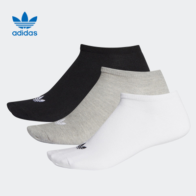 阿迪达斯(adidas)三叶草男袜女袜子三双装TREFOILLINER低帮运动袜FT8524