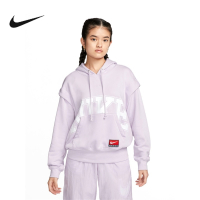 耐克NIKE连帽卫衣女春秋长袖运动服紫色大号宽松套头衫DQ6586-530