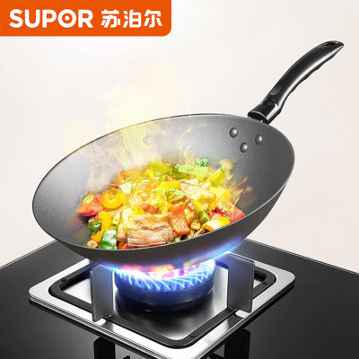 苏泊尔(SUPOR)FC30J4家用老式精铸铁锅不粘无涂层炒菜锅30cm 燃磁炉通用 无锅盖