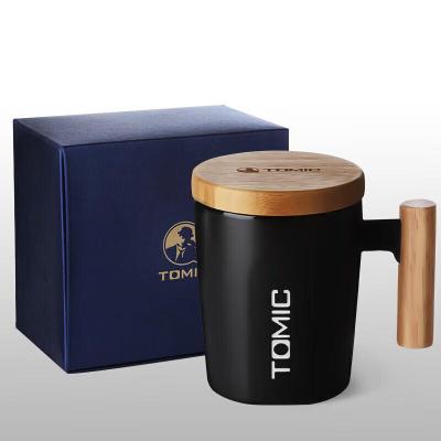 特美刻(TOMIC) TCL1329/400ml 马克杯带盖咖啡杯子陶瓷杯 (计价单位:个) 黑色