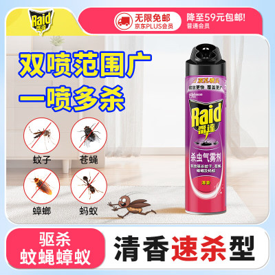 雷达(Raid) 600ml 清香 杀虫气雾剂 防蚊虫药具 1.00 套/支 (计价单位:支)