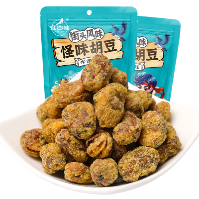 红谷林(HONGGULIN) 怪味胡豆 100g*3袋 牛肉味