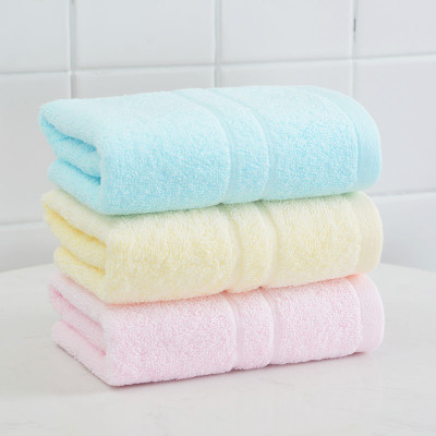 洁丽雅(grace) 毛巾3条装纯棉素色 70g/条 60x30cm (红色+兰色+黄色 )