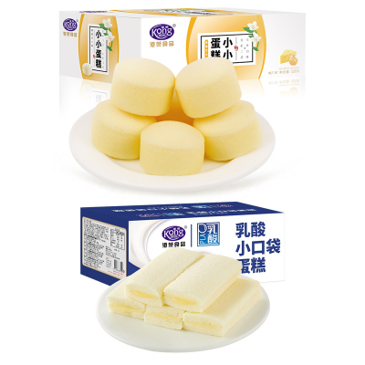 港荣(Kong WENG) 蒸蛋糕一箱小蜜蜂320g+港荣乳酸菌小口袋面包450g