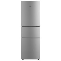美的(Midea)冰箱 三门低音节能冷藏冷冻电冰箱210升办公室冰箱BCD-210TM(ZG)浅灰色