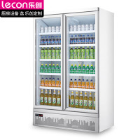 乐创(lecon)展示柜冷藏 饮料柜 下置大容积 立式双门嵌入式便利店果蔬水果保鲜柜 LC-J-ZSC02