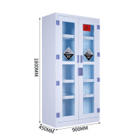御璟 宇威pp柜药品柜酸碱柜化学品柜实验室危险品存储柜耐腐蚀安全柜 二门PP器皿柜TW-pp药品柜酸碱柜