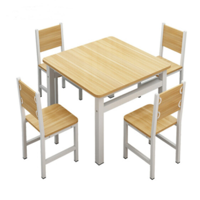 颂泰 餐桌椅组合简易四方桌100x100 一桌四椅