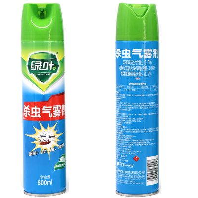 绿叶 杀虫气雾剂 驱蚊蚂蚁蟑螂杀虫剂 GL2062 茉莉花香型600ml 6瓶装