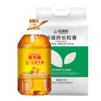 金龙鱼 米油组合 花生油4L+长粒香5kg