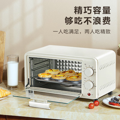 美的(Midea) 电烤箱迷你容量10L极简操作60-230℃宽幅调温上下加热金属烤管PT10X1