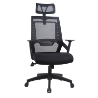 员工电脑椅 办公椅 职员会议椅 网布网椅 转椅 弓形椅301-A 黑色、蓝灰