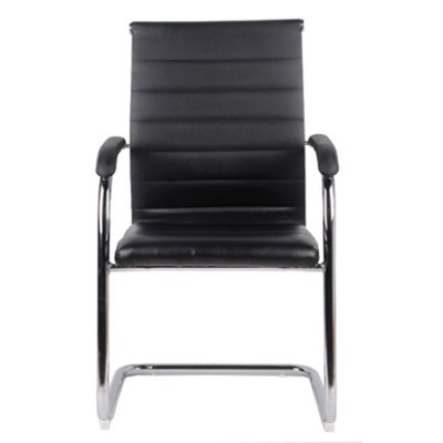 皮电脑椅 职员办公会议椅 弓字形椅 时尚会议椅640PU 黑色