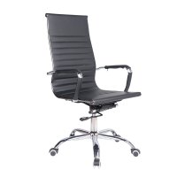 高背西皮电脑办公椅 会议经理转椅 职员椅 主管办公椅 老板椅D821配钢制脚