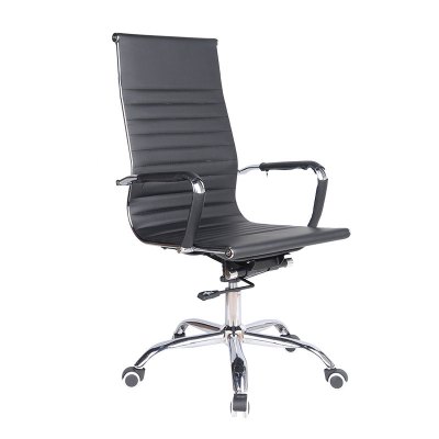 高背西皮电脑办公椅 会议经理转椅 职员椅 主管办公椅 老板椅D821配铝合金脚