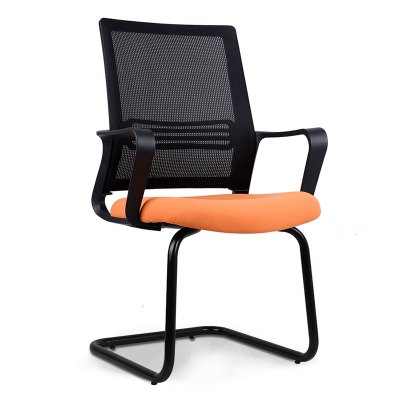 现代弓形网布电脑椅 办公椅 简约时尚网椅 职员会议椅 725-C 黑色