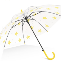 天堂伞 塑料透明晴雨伞 17113E星星