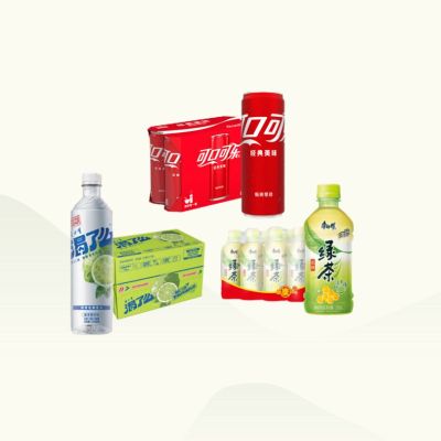 健力宝渴了么电解质水500ml*15瓶/件+康师傅蜂蜜绿茶330mL*12瓶/件+可口可乐摩登罐330ml*6罐/提