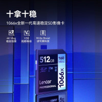 雷克沙(Lexar)SD卡512G V30 (1066X) 160M/120M