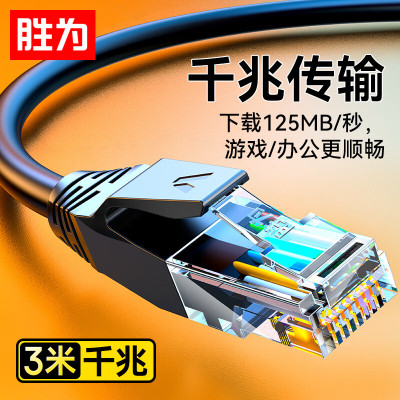 胜为 跳线成品线3米 6A类LC-9030G