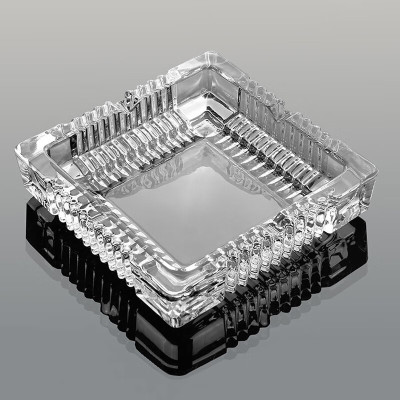 丽佳邦玻璃烟灰缸 水晶烟缸 方形中号-12cm 一个装LRY001