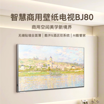 创维55BJ80 55英寸 创维智慧商用壁纸电视超薄壁画电视120Hz 4K超清无缝贴墙百变艺术屏 3+32G单位:台