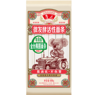 鲁花考拉系列椭圆面条600g*1 货期2周