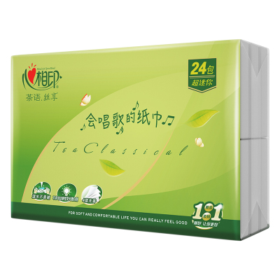 心相印茶语丝享系列24包装四层纸手帕(超迷你)C3624(条装).