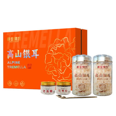 黄金果农 高山银耳 F2套装 银耳35g*2罐+120g老冰糖+35g红枣片