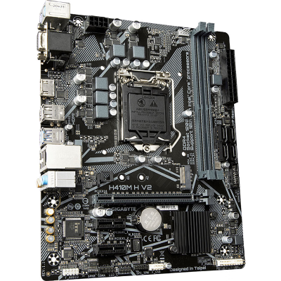 技 嘉主板 H410M H V2 支持LGA1200 支持CPU INTEL I9/I7/I5