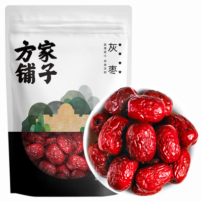 方家铺子 红枣 四星楼兰灰枣 休闲零食 新疆特产甜汤泡茶原料 500g*1袋