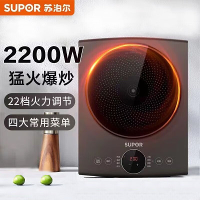 苏泊尔(SUPOR)电磁炉 黑晶面板智能定时触摸屏 大功率家用电炉灶 C22-IH912D