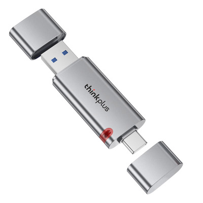 联想(Lenovo) 双接口Type-C/USB3.2固态U盘手机优盘金属高速大容量 512G 风暴灰 TSU303