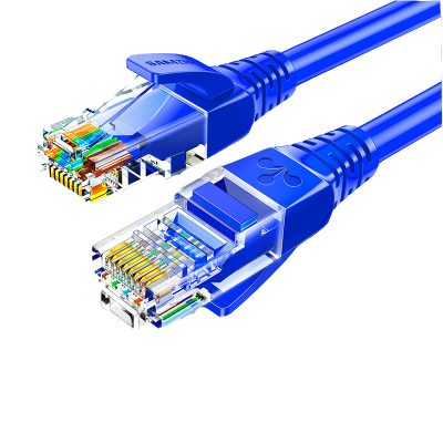 山泽 超五类网线 CAT5e类高速千兆网线 1.5米 工程/宽带电脑家用连接跳线 成品网线 蓝色 SZW-1015