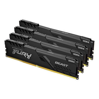 金士顿(Kingston)FURY 64GB(16G×4)套装 DDR4 3600 台式机内存条 Beast野兽系列