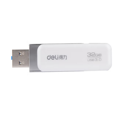 得力(deli) U盘32G USB3.0 高速传输移动优盘个性金属 3756