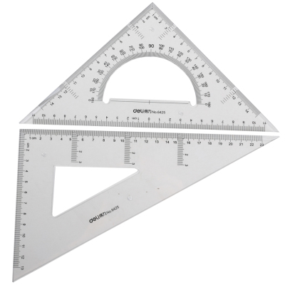 得力(deli) 6430 30cm 三角尺 2.00 把/套 (计价单位:套) 透明