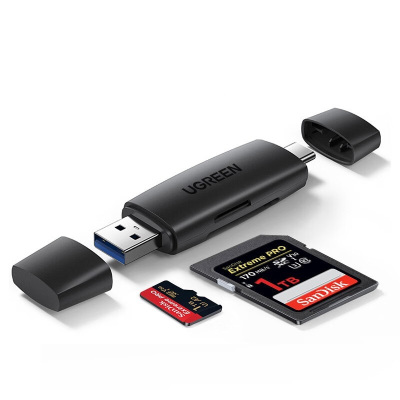 绿联80191USB-C3.0SD/TF多功能二合一OTG手机读卡器