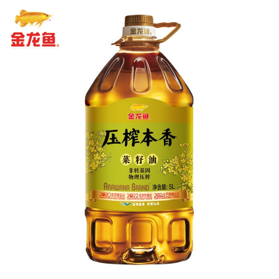 金龙鱼 压榨本香菜籽油5L桶/桶