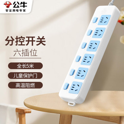 公牛 317 5米(独立开关)