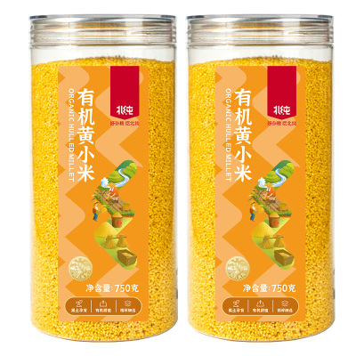 北纯 有机黄小米-(罐装)750g*2罐