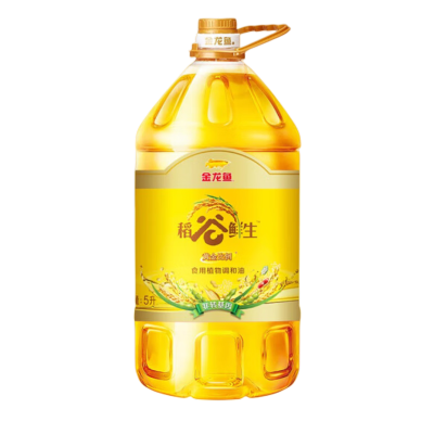 金龙鱼 黄金比例稻谷鲜生食用植物调和油(非转)5L